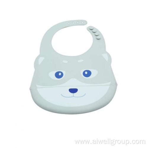 Soft Waterproof Cute Pocket Silicone Baby Bib